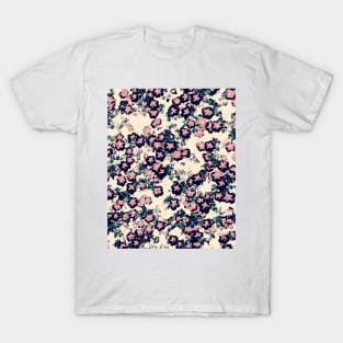 Hello, Spring! Abstract garden flowers in violet shades T-Shirt